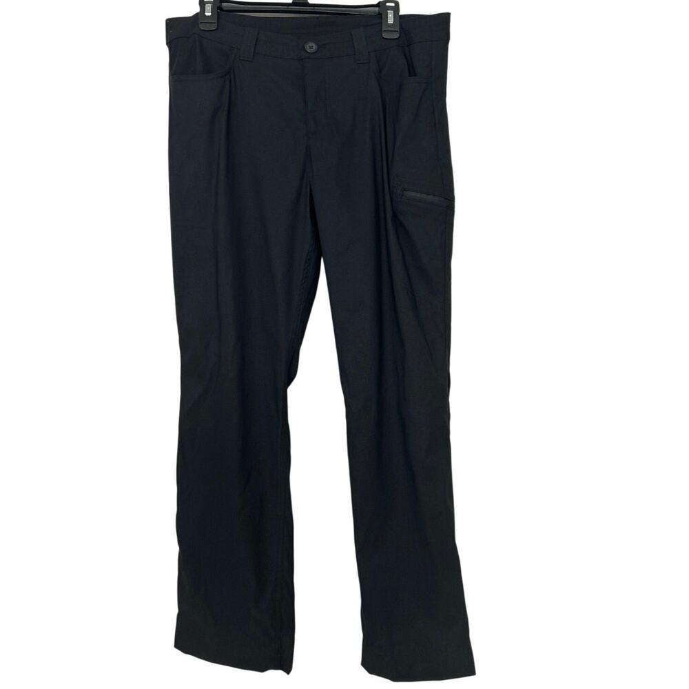 Eddie Bauer Nylon Black Performance Hiking Outdoor Pants Stretch Cargo 12